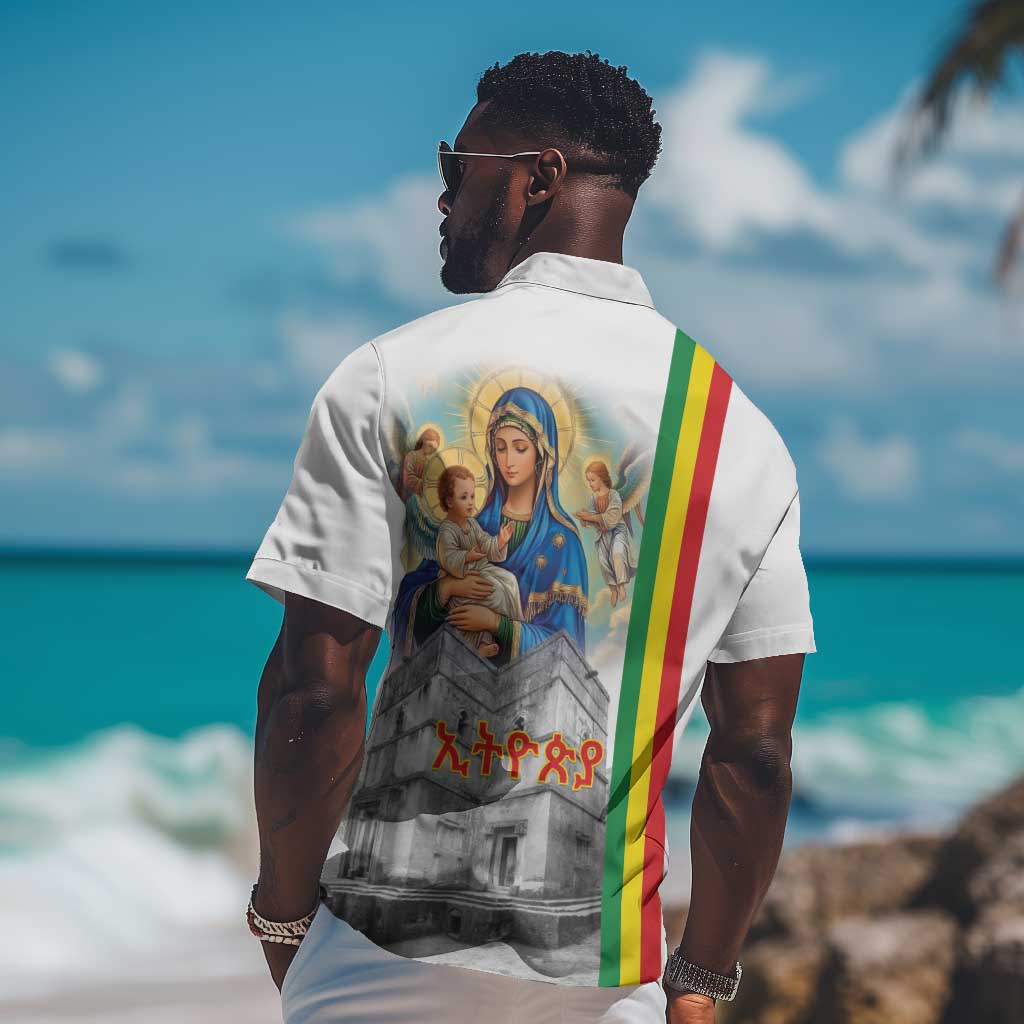 Melkam Gena Ethiopia Hawaiian Shirt Saint Mary Lalibela Churches LT15