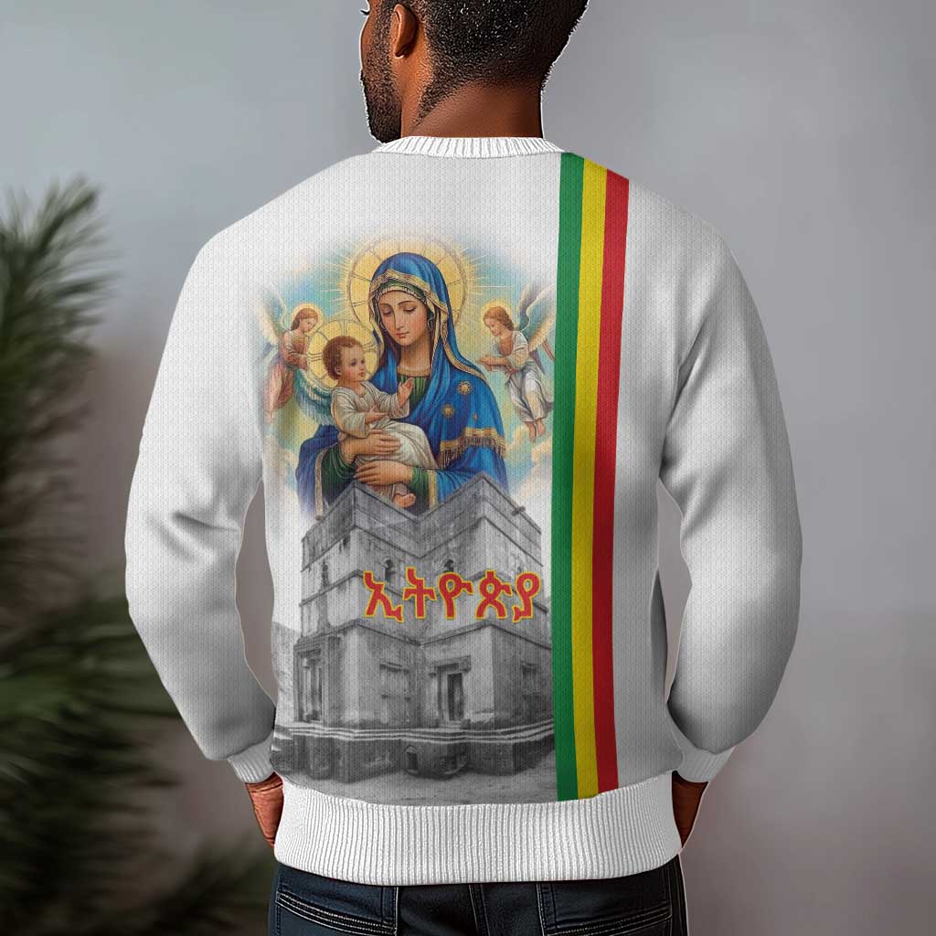 Melkam Gena Ethiopia Ugly Christmas Sweater Saint Mary Lalibela Churches LT15