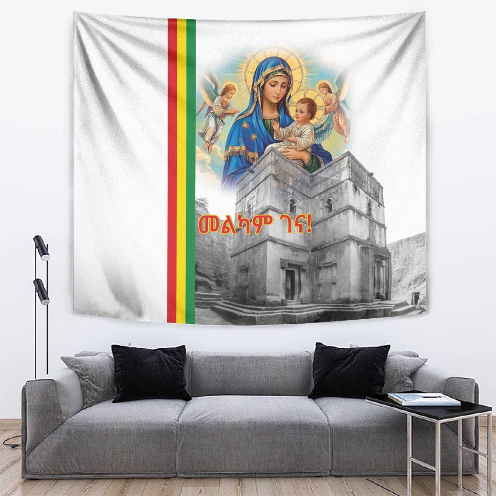 Melkam Gena Ethiopia Tapestry Saint Mary Lalibela Churches LT15