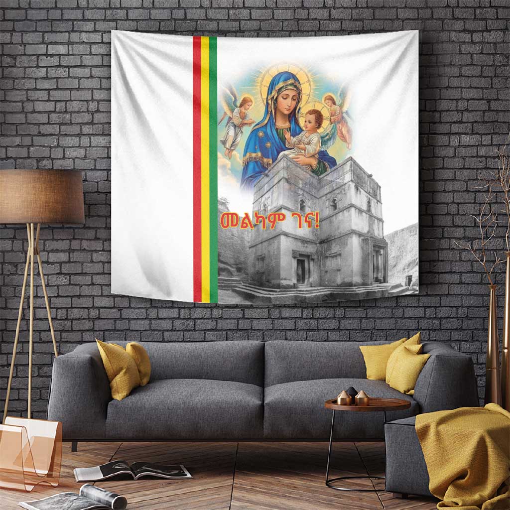 Melkam Gena Ethiopia Tapestry Saint Mary Lalibela Churches LT15