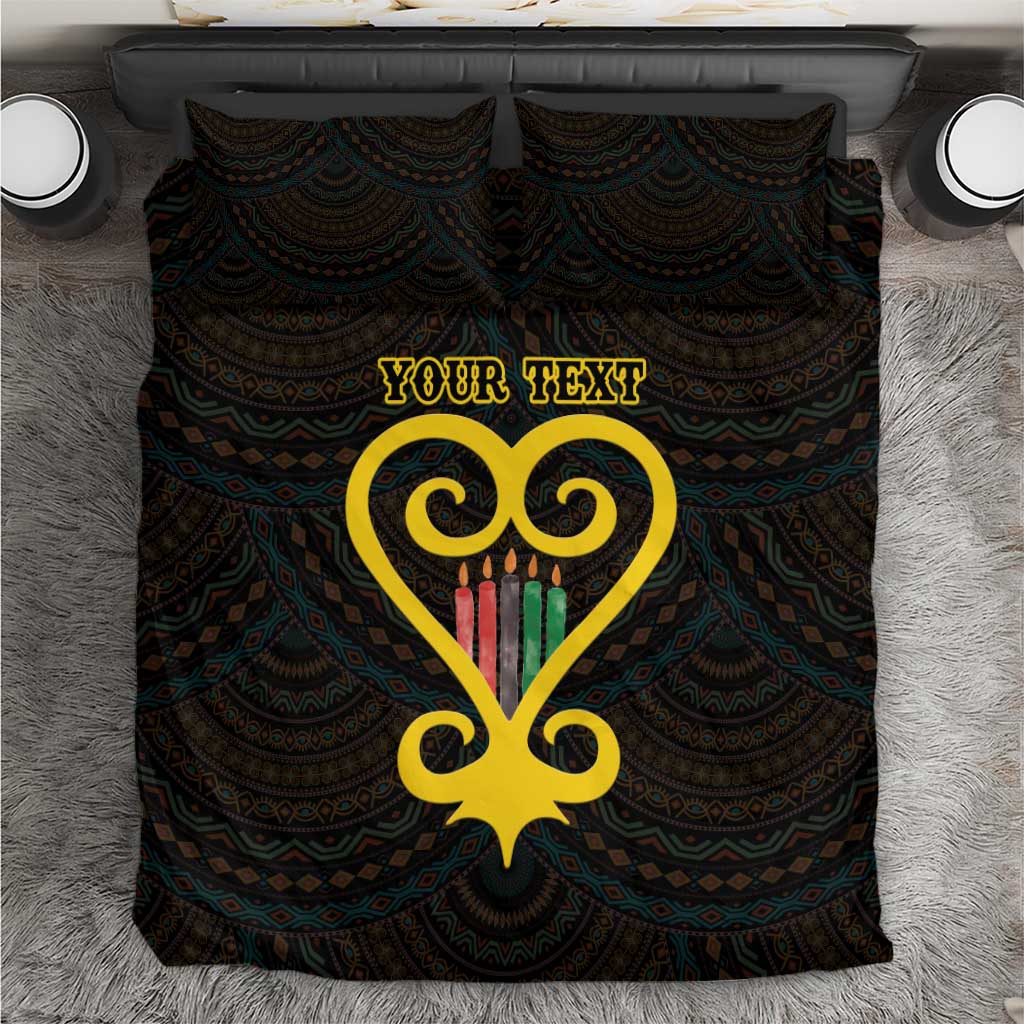Personalized African-American Black Love Day Bedding Set Sankofa Heart - Nya Akoma LT15