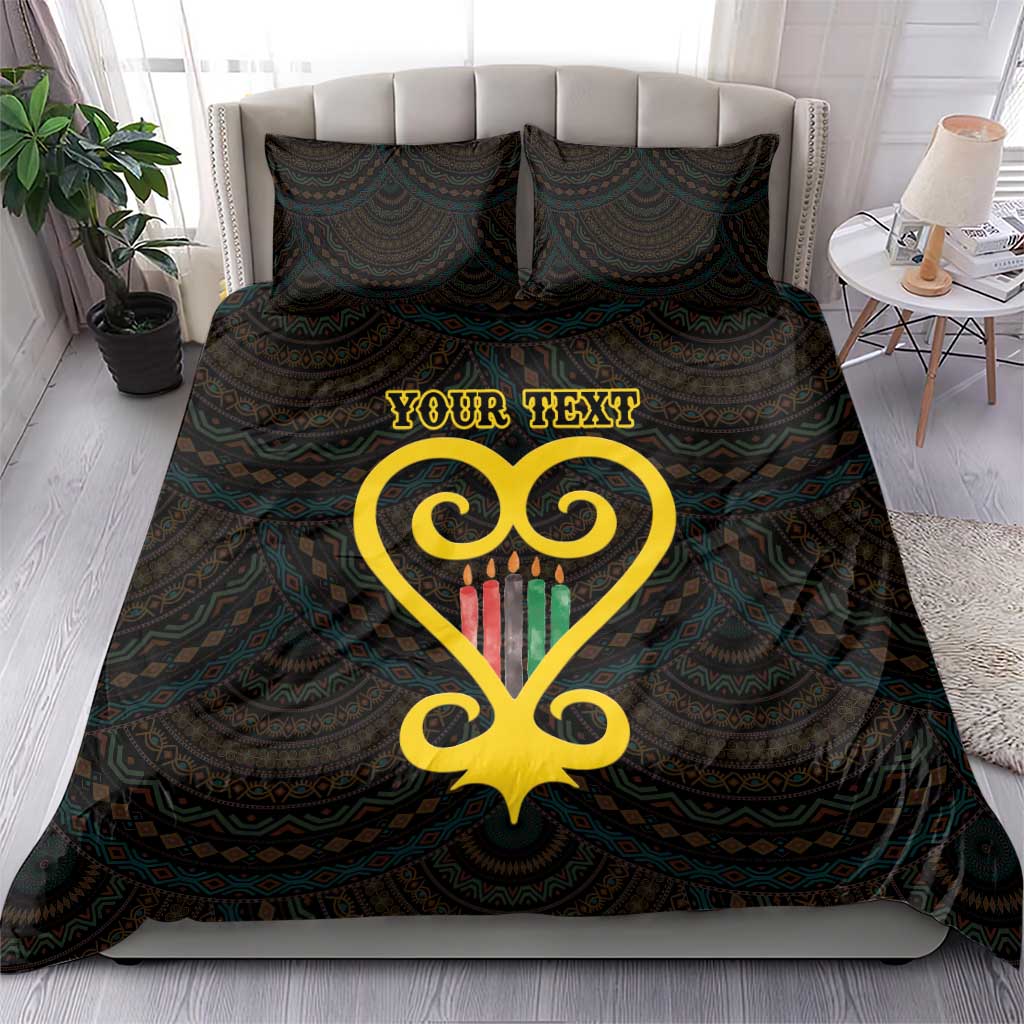 Personalized African-American Black Love Day Bedding Set Sankofa Heart - Nya Akoma LT15