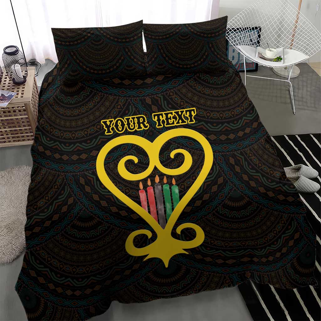 Personalized African-American Black Love Day Bedding Set Sankofa Heart - Nya Akoma LT15