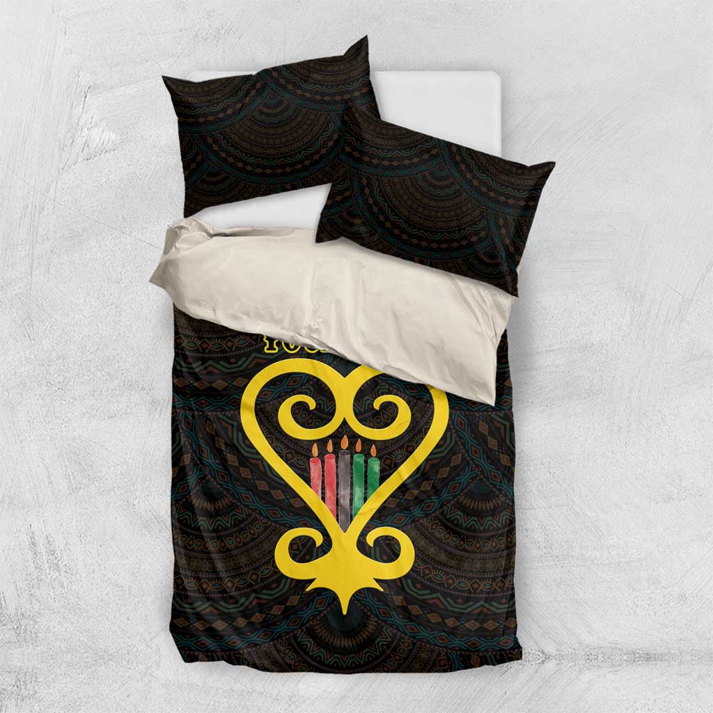 Personalized African-American Black Love Day Bedding Set Sankofa Heart - Nya Akoma LT15