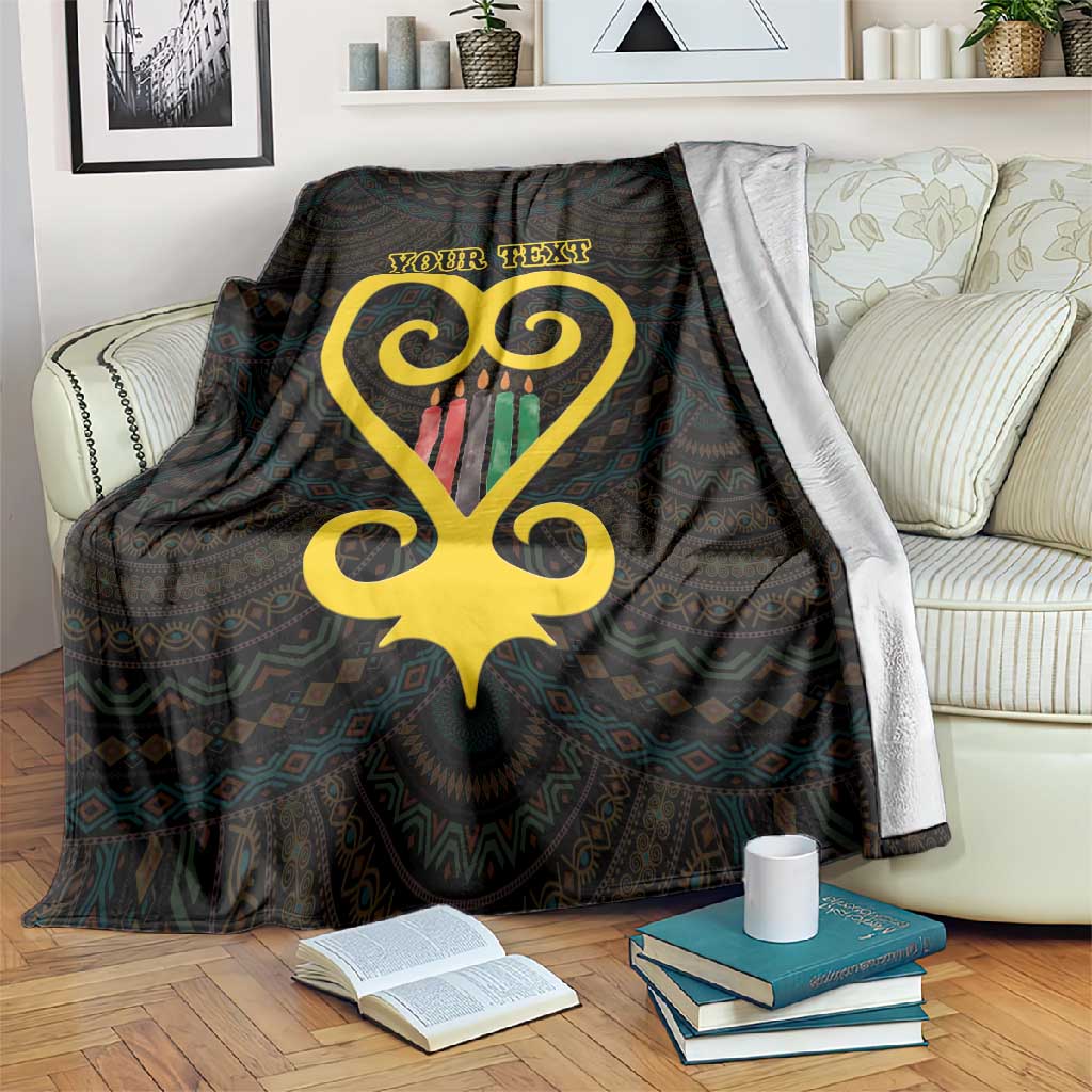 Personalized African-American Black Love Day Blanket Sankofa Heart - Nya Akoma LT15