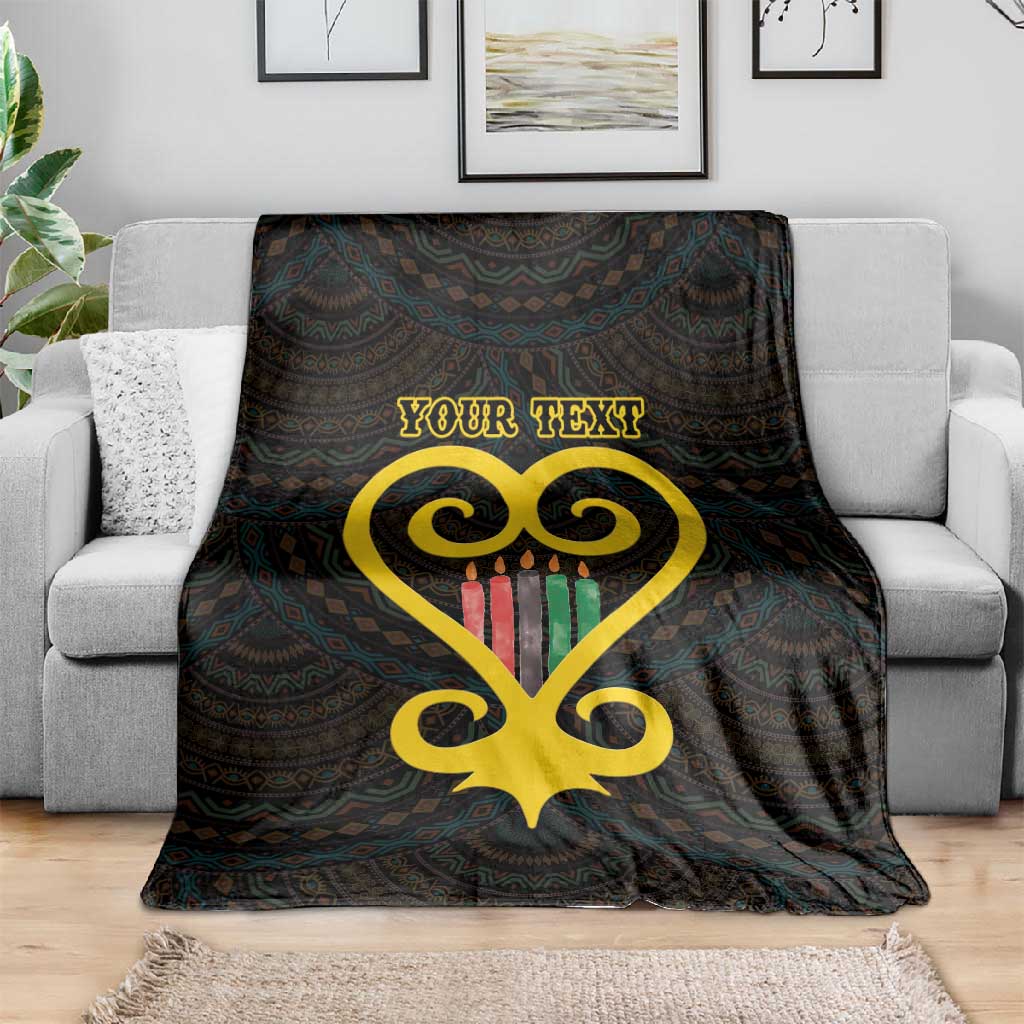 Personalized African-American Black Love Day Blanket Sankofa Heart - Nya Akoma LT15