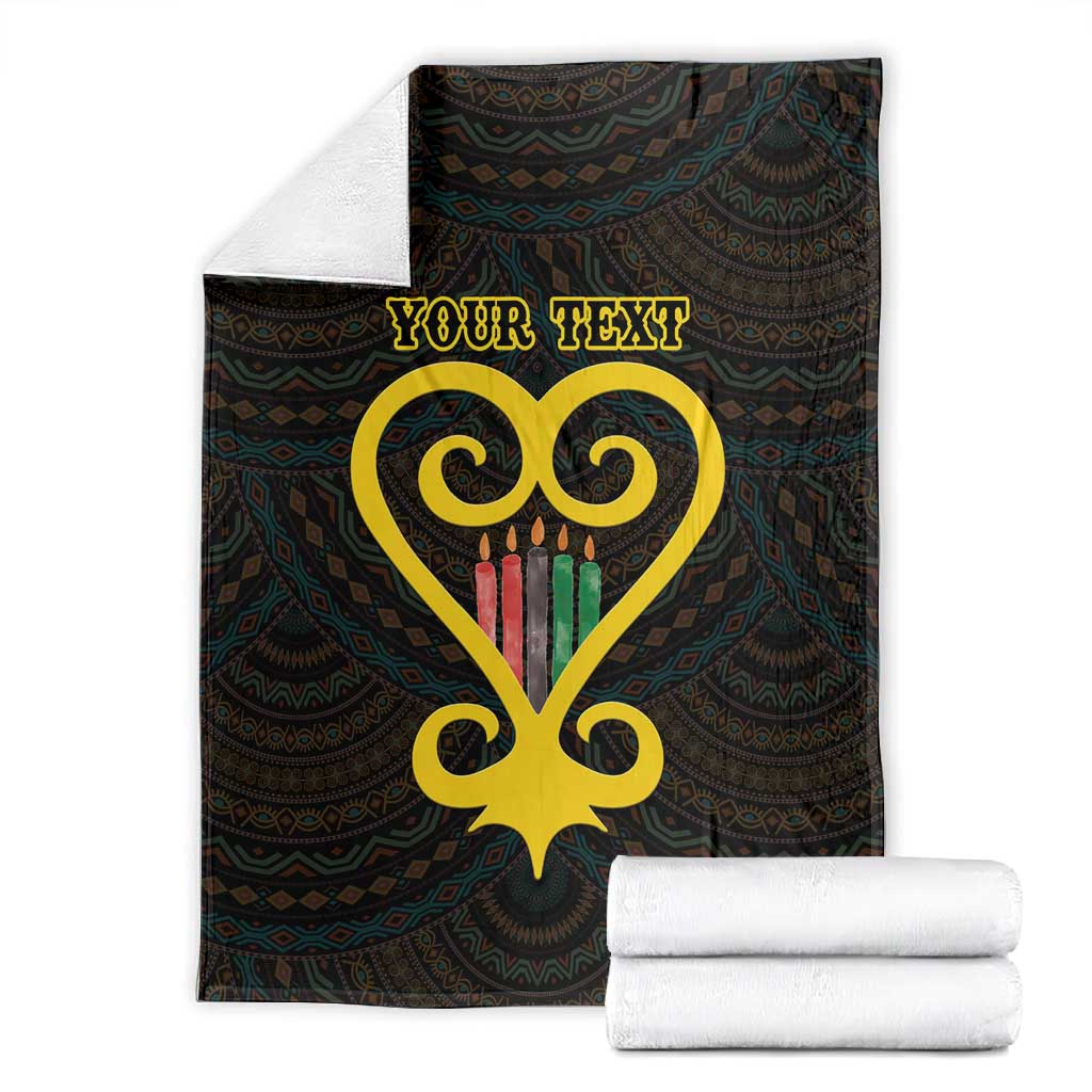 Personalized African-American Black Love Day Blanket Sankofa Heart - Nya Akoma LT15