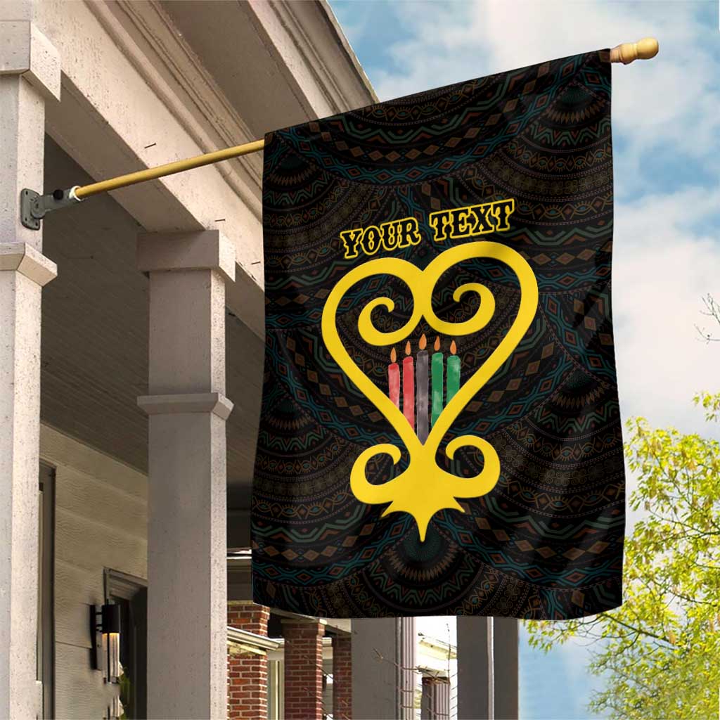 Personalized African-American Black Love Day Garden Flag Sankofa Heart - Nya Akoma LT15