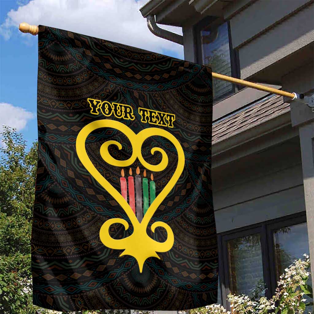 Personalized African-American Black Love Day Garden Flag Sankofa Heart - Nya Akoma LT15