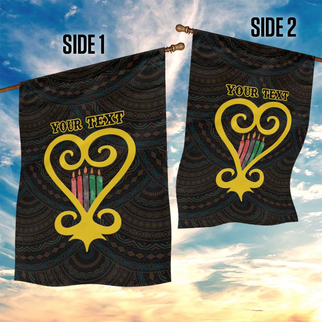 Personalized African-American Black Love Day Garden Flag Sankofa Heart - Nya Akoma LT15