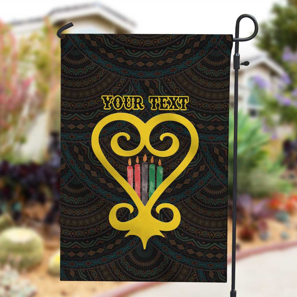 Personalized African-American Black Love Day Garden Flag Sankofa Heart - Nya Akoma LT15