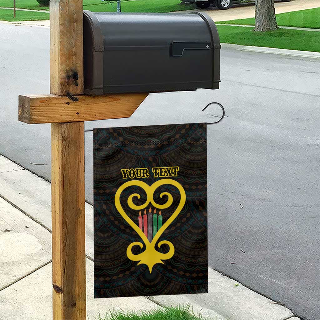 Personalized African-American Black Love Day Garden Flag Sankofa Heart - Nya Akoma LT15