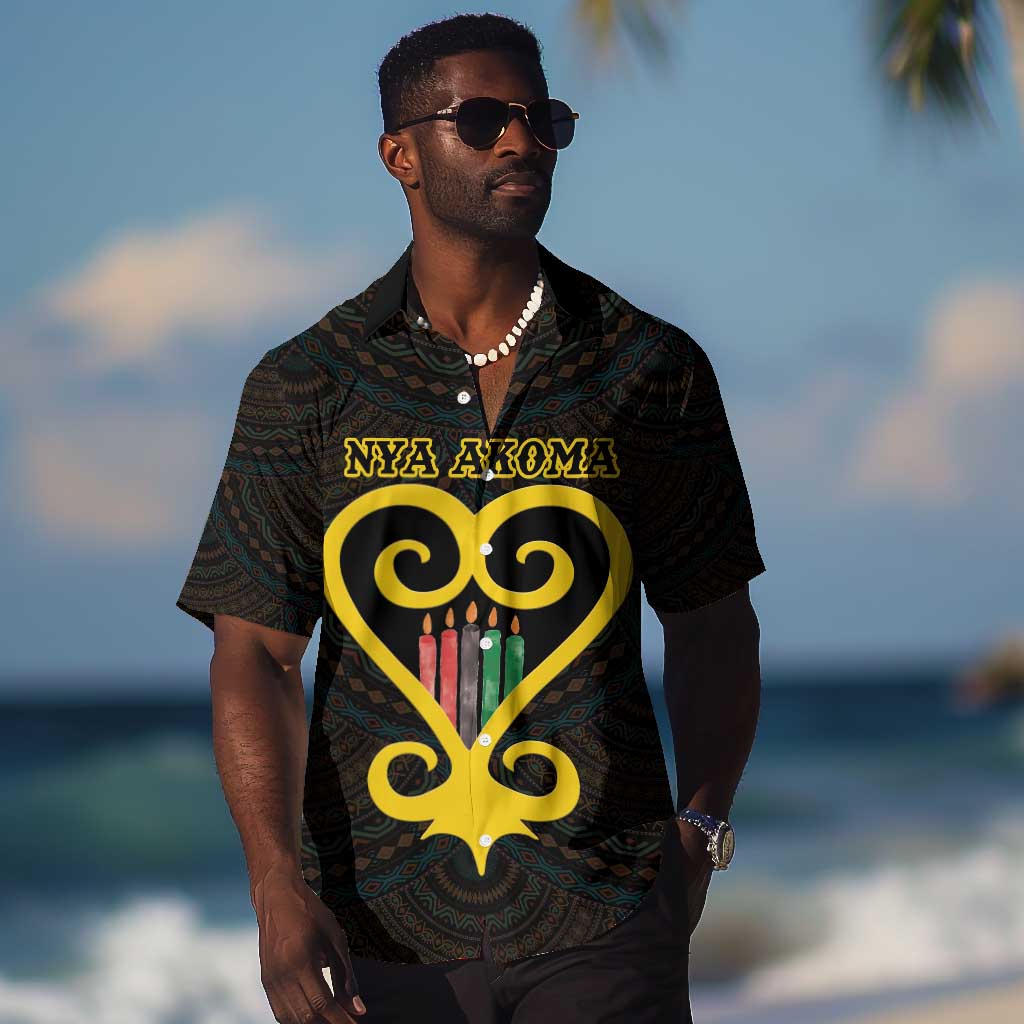 Personalized  African-American Black Love Day Hawaiian Shirt Sankofa Heart - Nya Akoma LT15