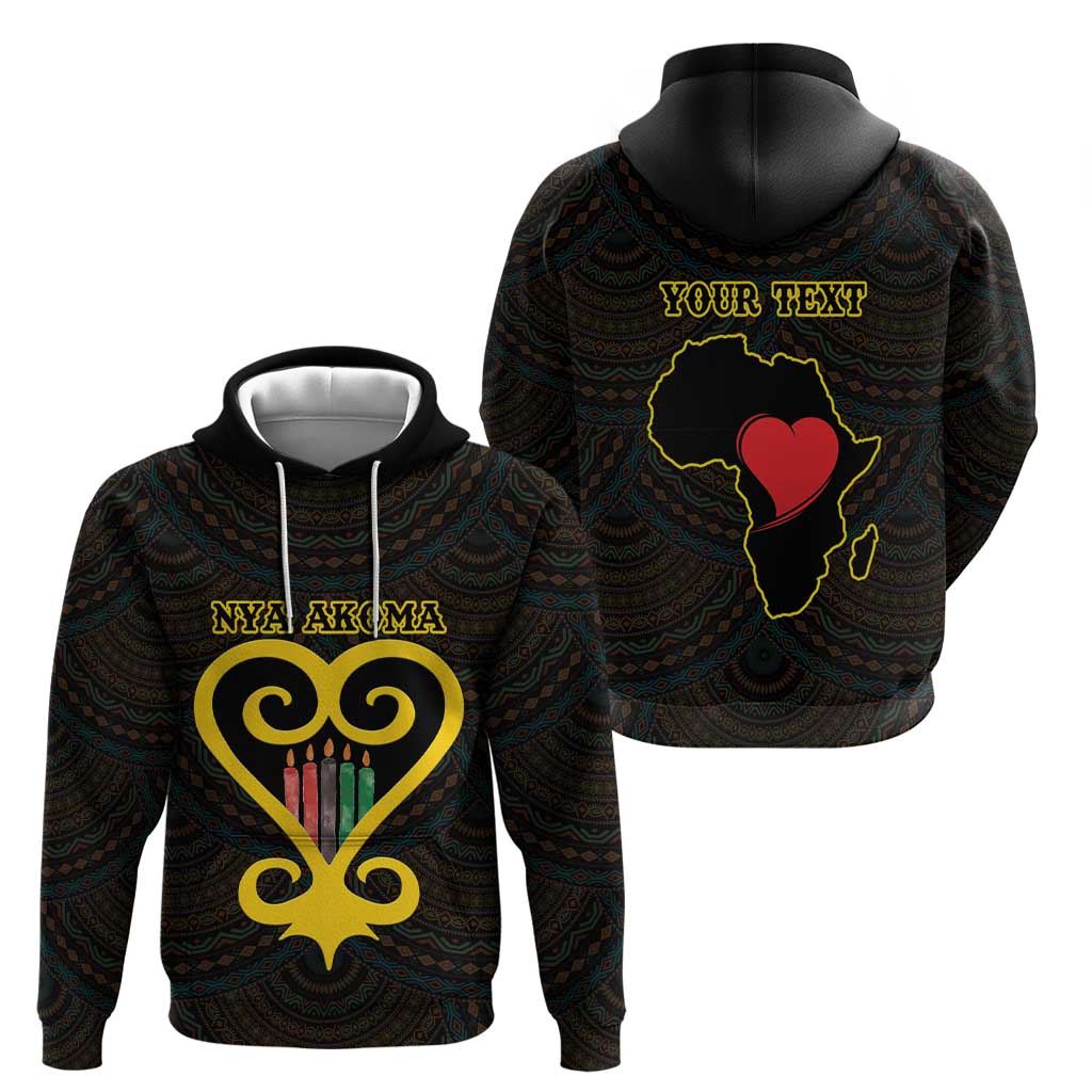 Personalised Happy Black Love Day Hoodie Sankofa Heart With Adinkra Pattern LT15