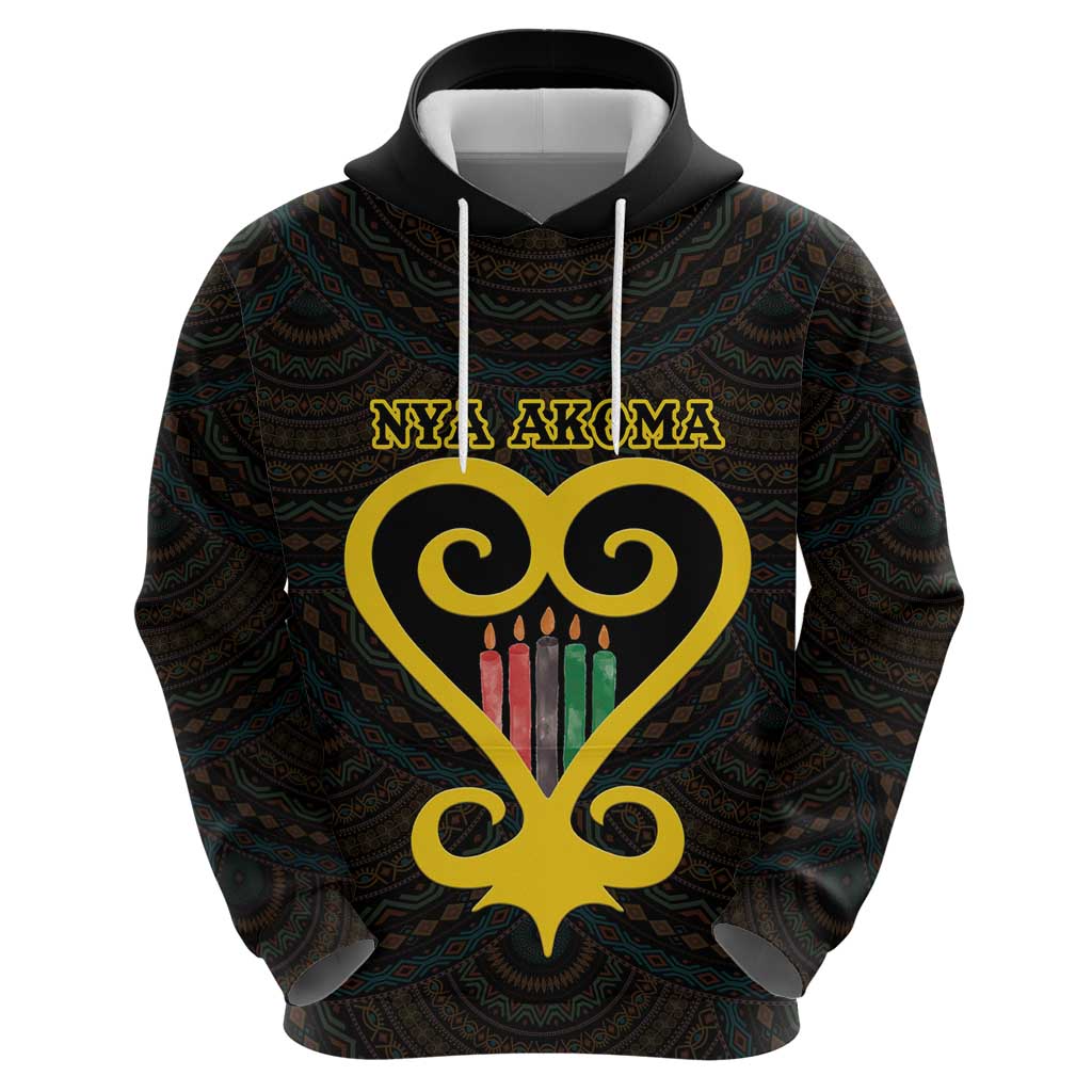 Personalised Happy Black Love Day Hoodie Sankofa Heart With Adinkra Pattern LT15
