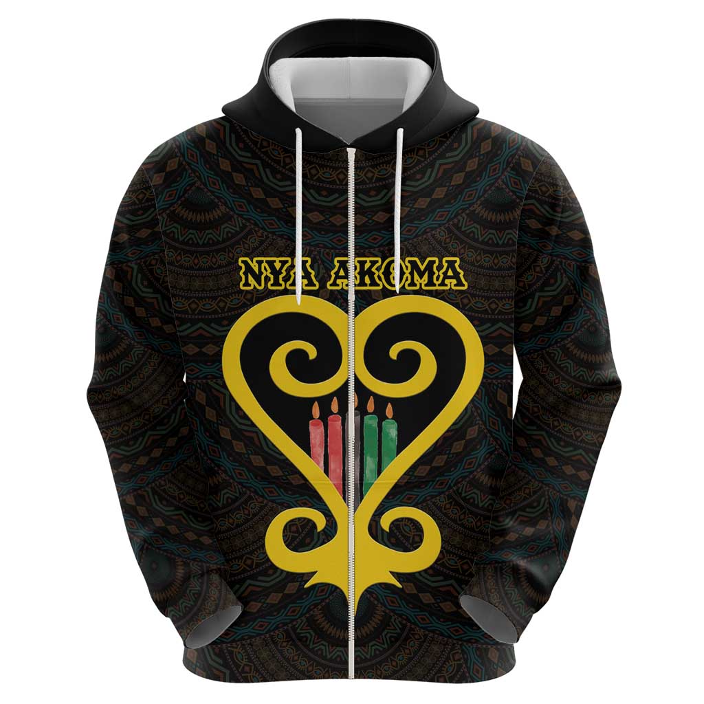 Personalised Happy Black Love Day Hoodie Sankofa Heart With Adinkra Pattern LT15