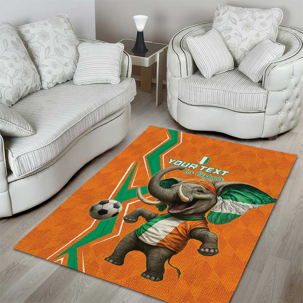 Custom Afro Ivory Coast Football Area Rug Go Champions LT15