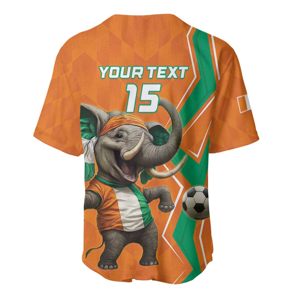 Custom Afro Ivory Coast Football Baseball Jersey Go Champions LT15
