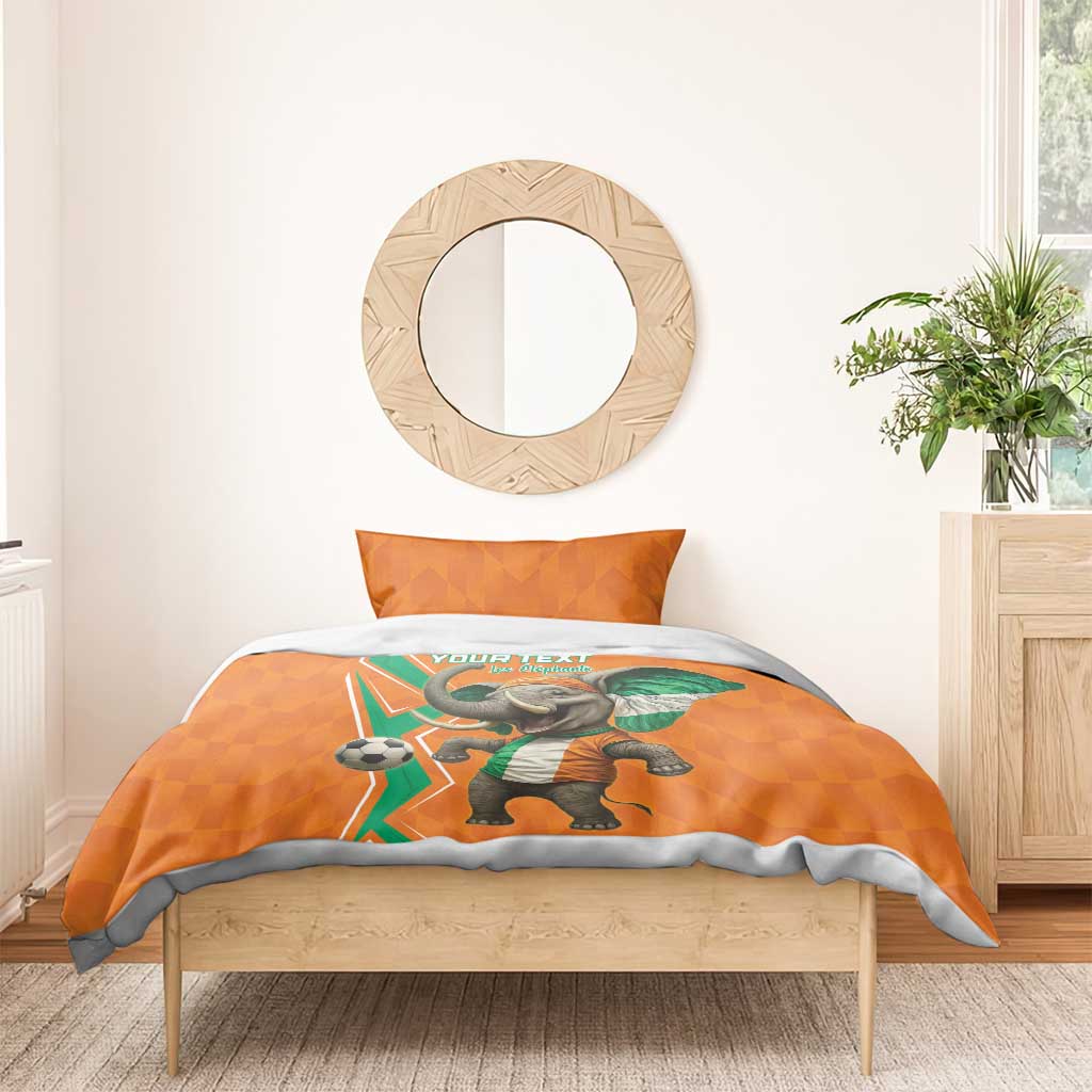 Custom Afro Ivory Coast Football Bedding Set Go Champions LT15