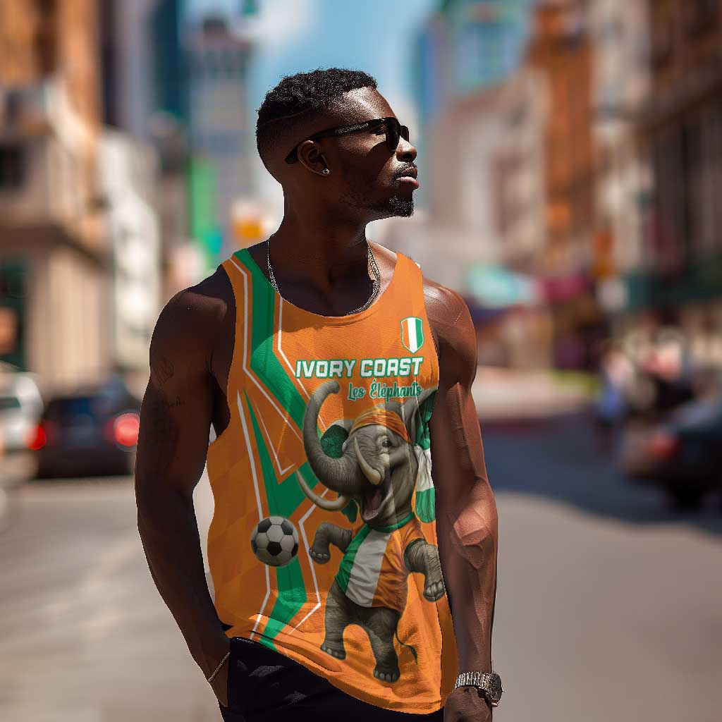 Custom Afro Ivory Coast Football Men Tank Top Go Champions LT15