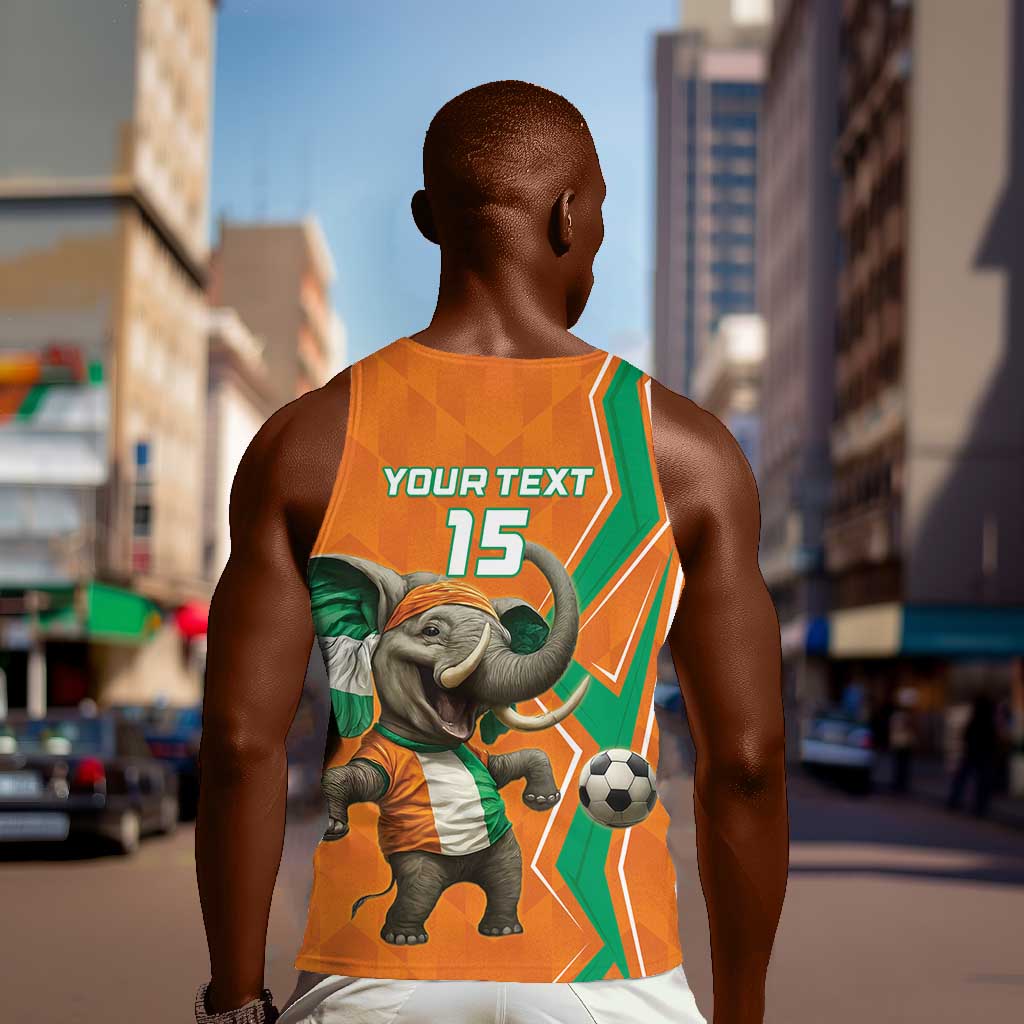 Custom Afro Ivory Coast Football Men Tank Top Go Champions LT15