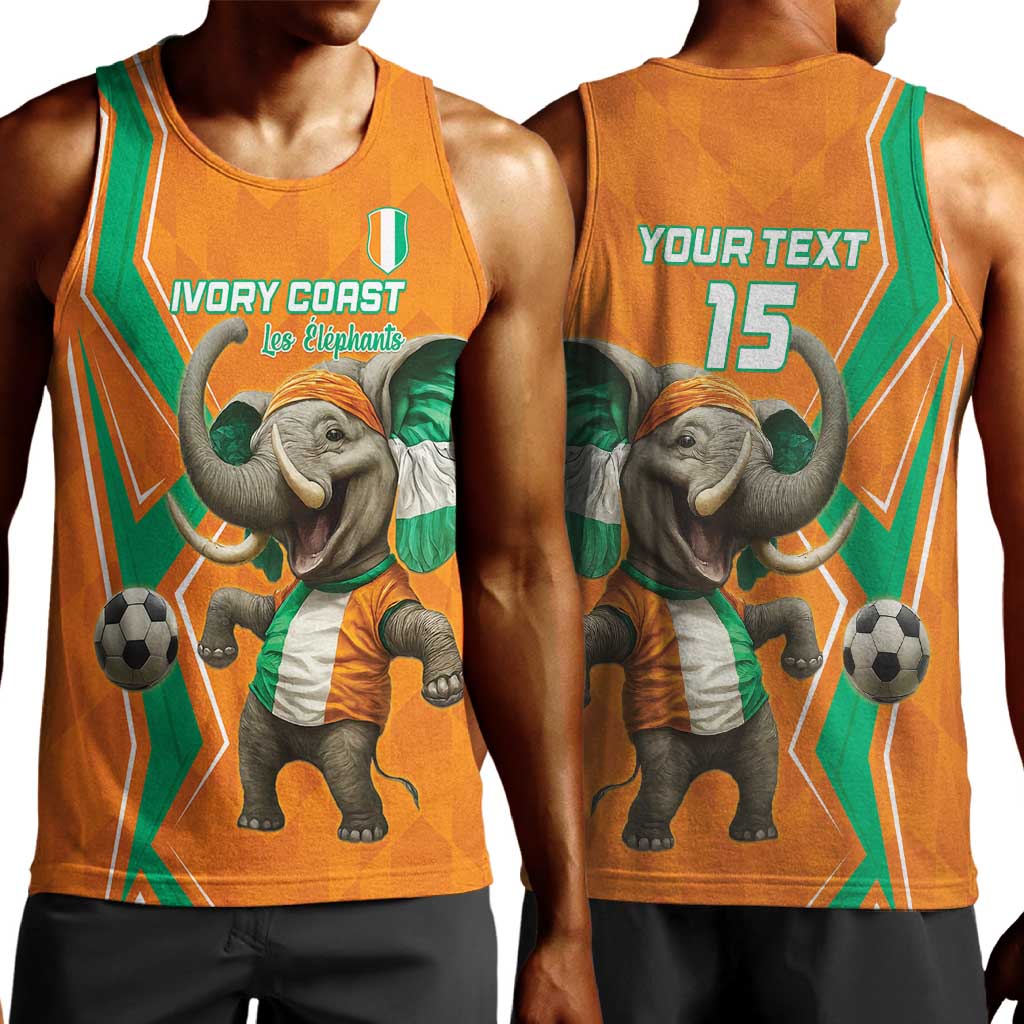 Custom Afro Ivory Coast Football Men Tank Top Go Champions LT15