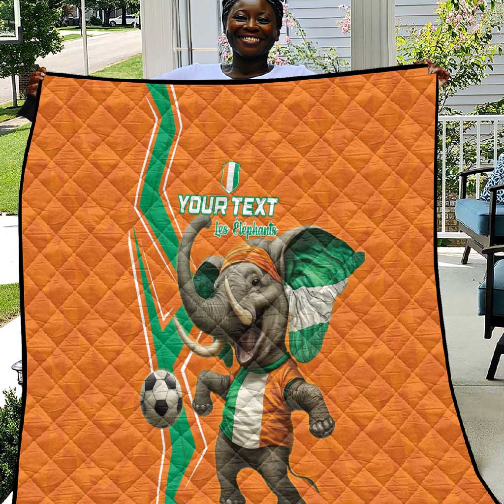 Custom Afro Ivory Coast Football Quilt Go Champions LT15