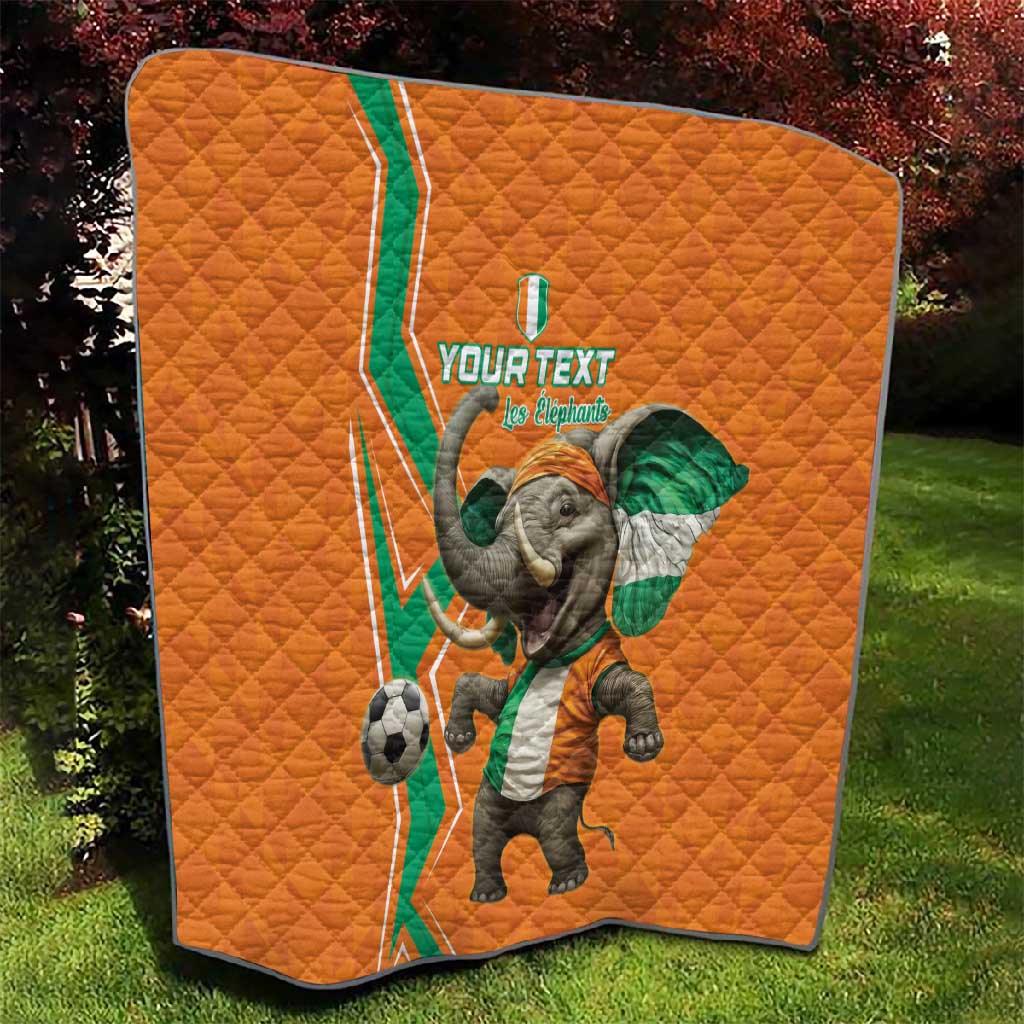 Custom Afro Ivory Coast Football Quilt Go Champions LT15