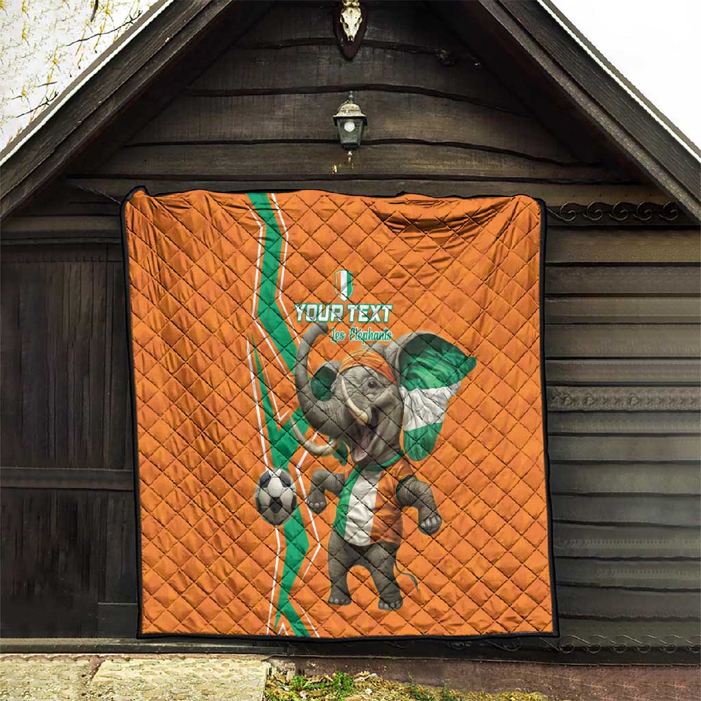 Custom Afro Ivory Coast Football Quilt Go Champions LT15