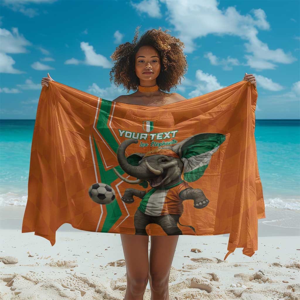 Custom Afro Ivory Coast Football Sarong Go Champions LT15