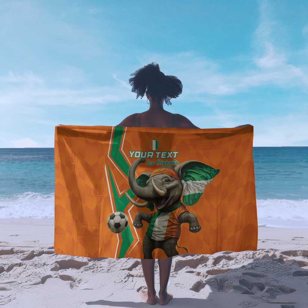 Custom Afro Ivory Coast Football Sarong Go Champions LT15
