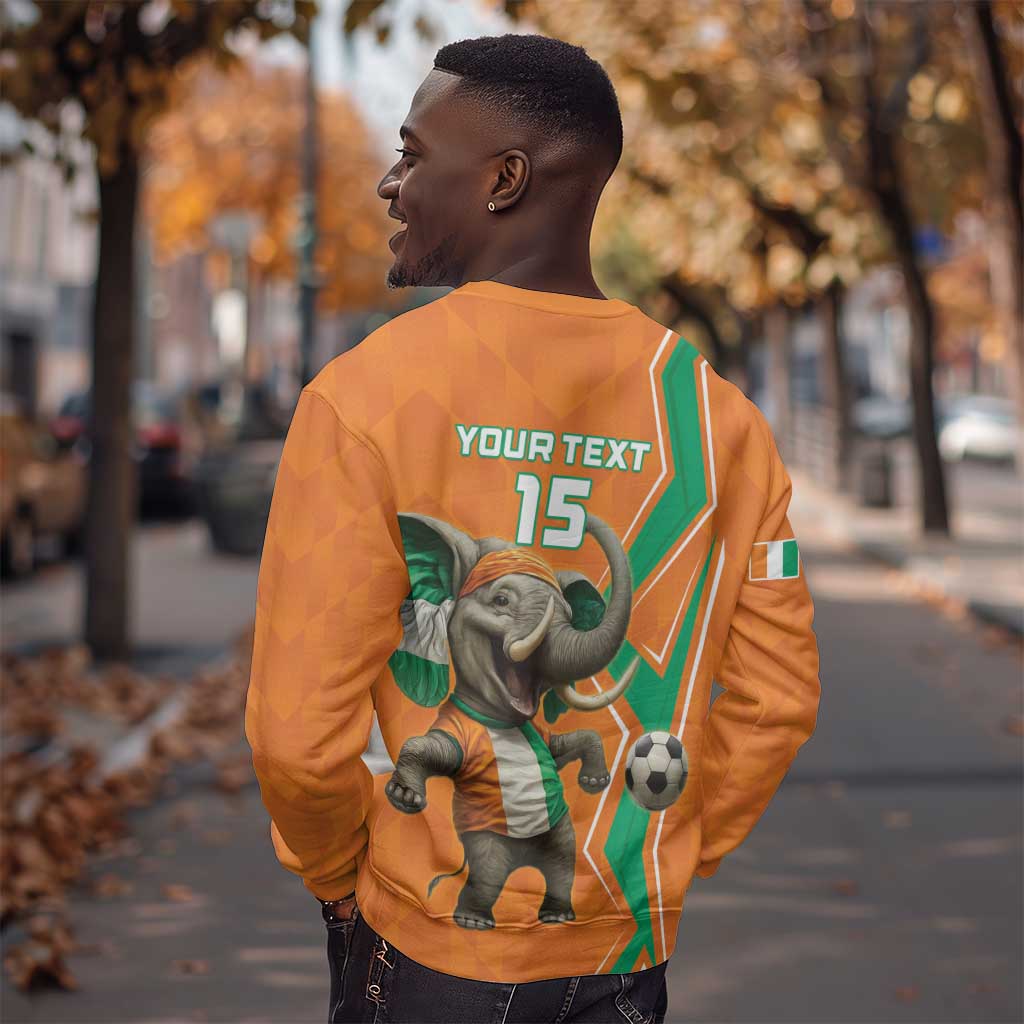 Custom Afro Ivory Coast Football Sweatshirt Go Champions LT15
