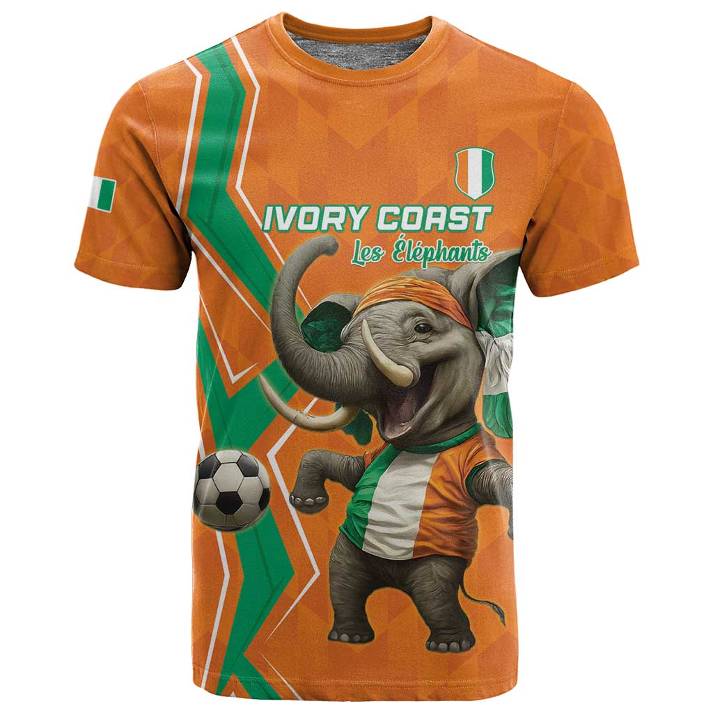 Custom Afro Ivory Coast Football T shirt Go Champions LT15