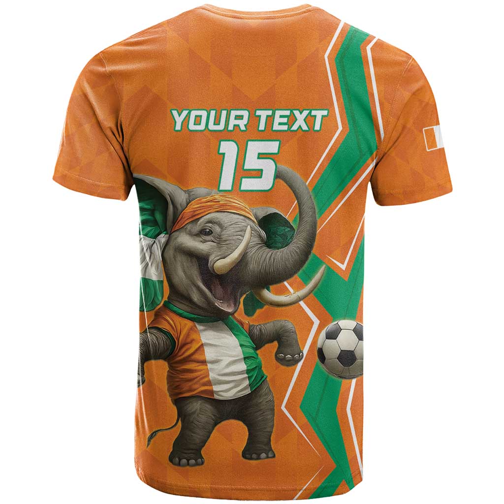 Custom Afro Ivory Coast Football T shirt Go Champions LT15