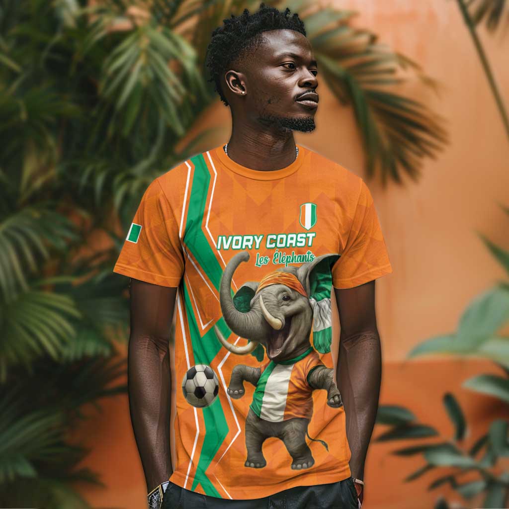Custom Afro Ivory Coast Football T shirt Go Champions LT15