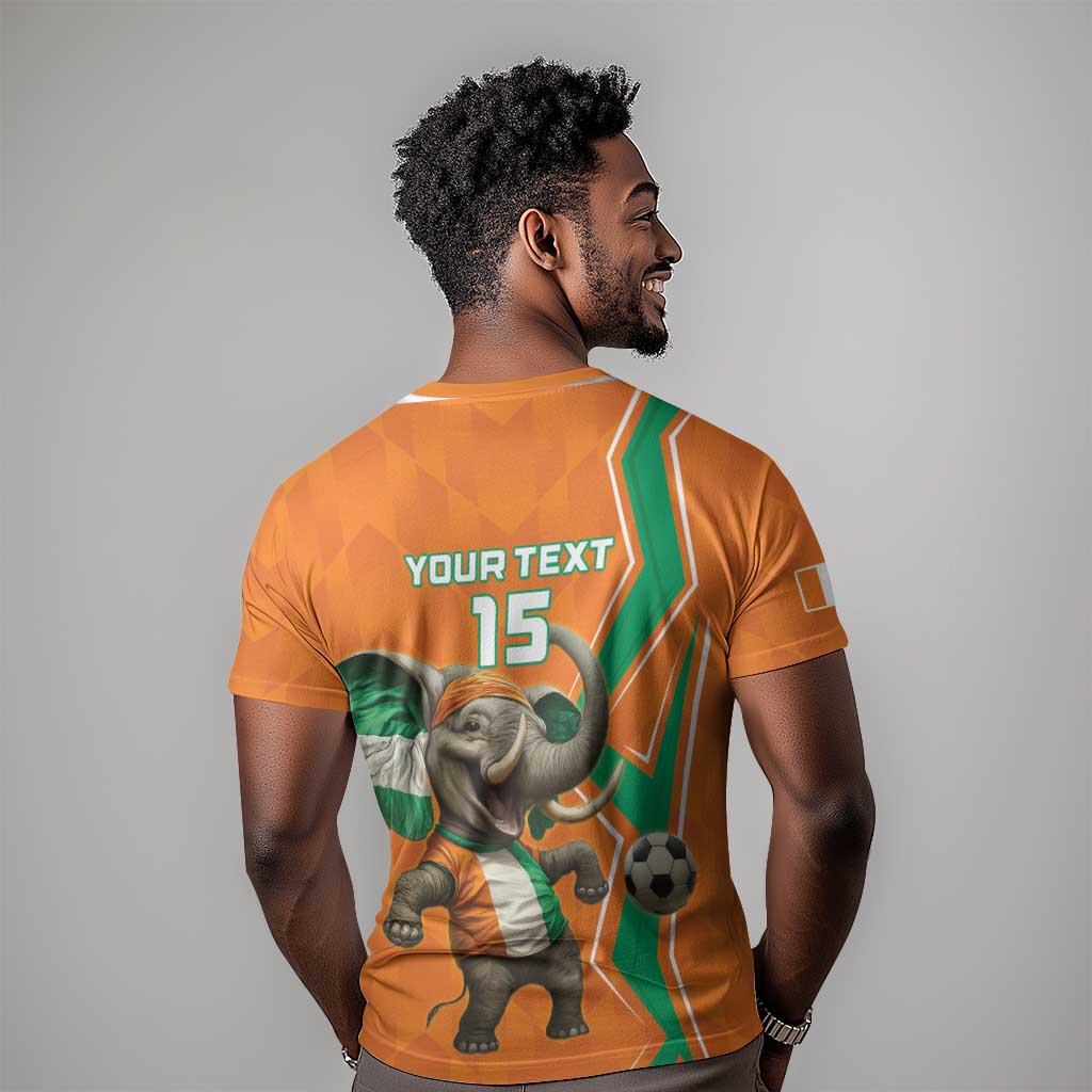 Custom Afro Ivory Coast Football T shirt Go Champions LT15