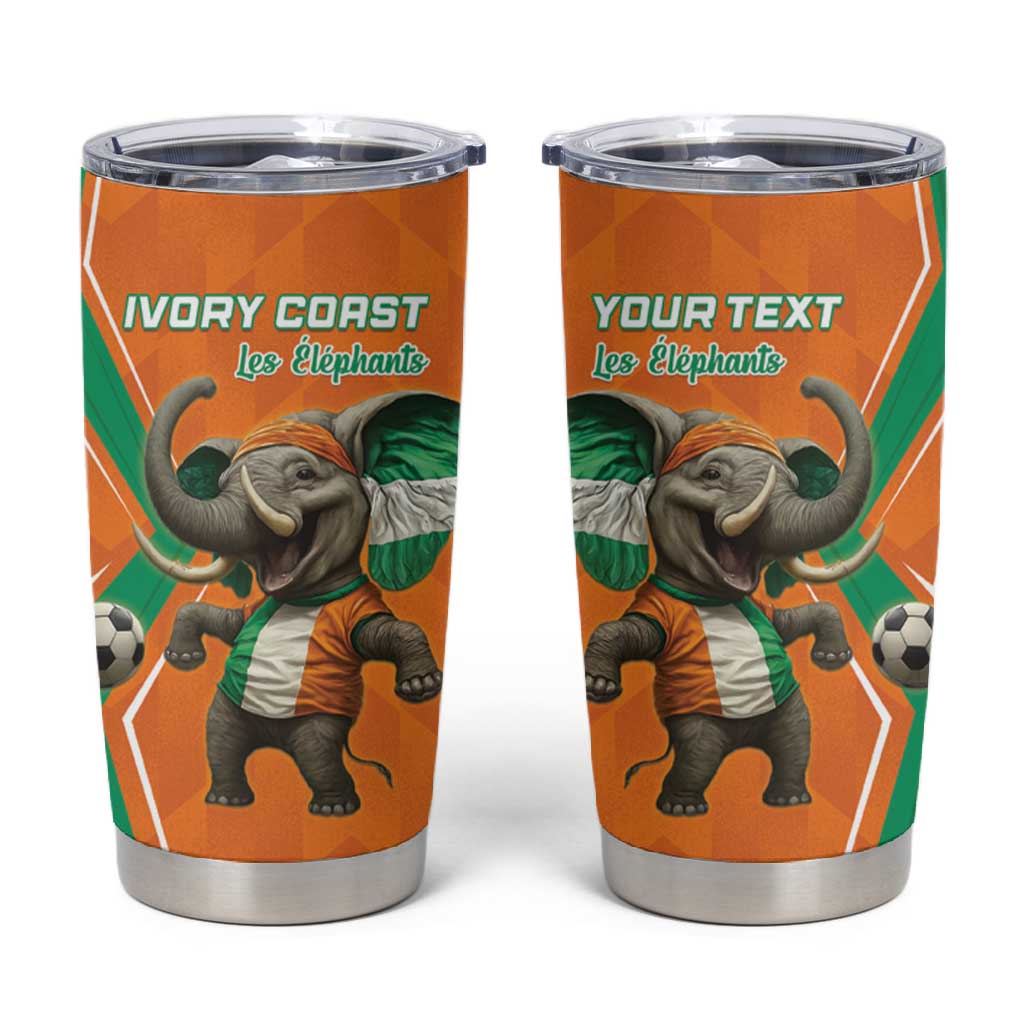 Custom Afro Ivory Coast Football Tumbler Cup Go Champions LT15