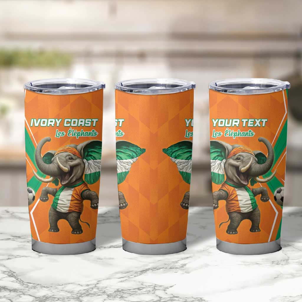 Custom Afro Ivory Coast Football Tumbler Cup Go Champions LT15