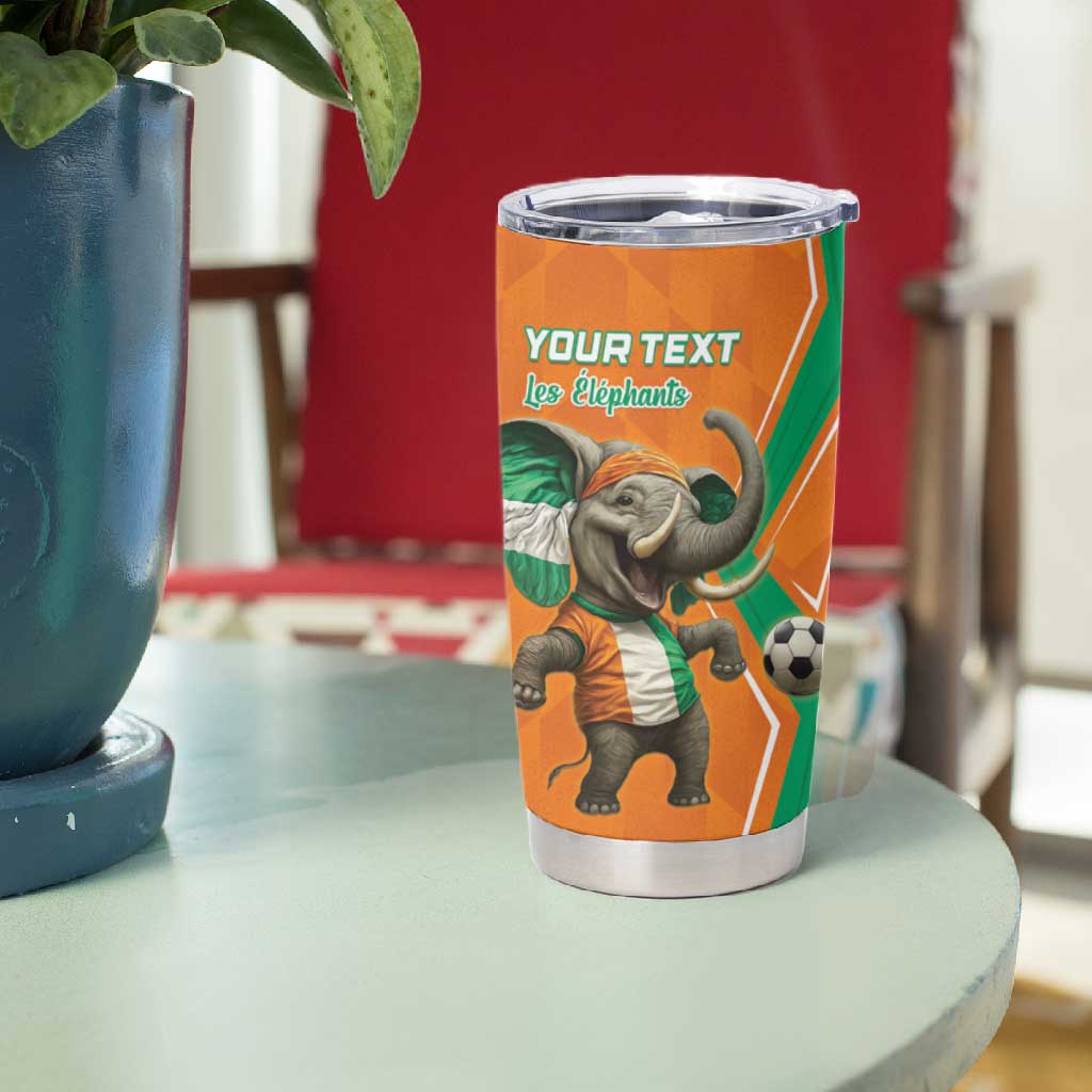 Custom Afro Ivory Coast Football Tumbler Cup Go Champions LT15