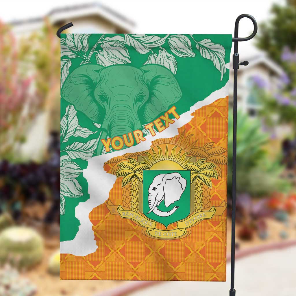 Personalized Afro Ivory Coast Garden Flag Coat Of Arms With Kente Pattern LT15
