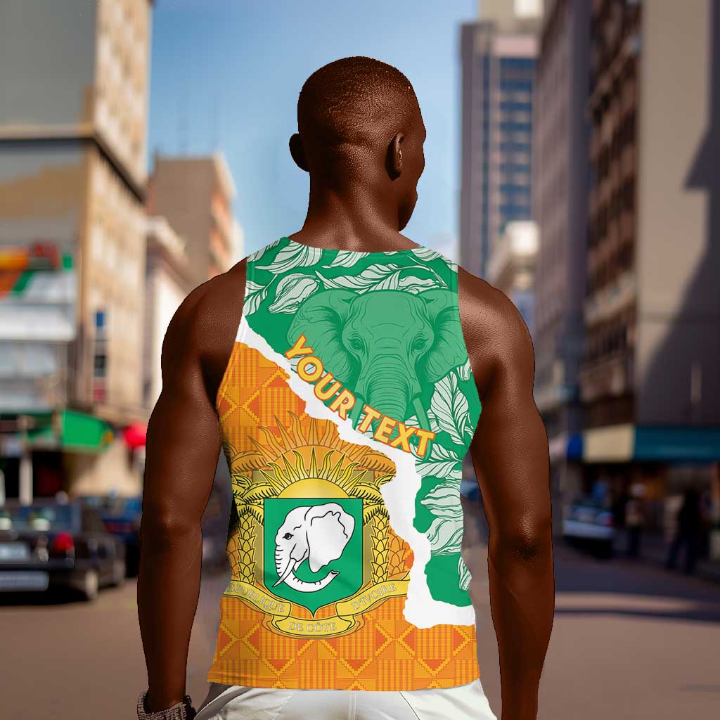 Personalized Afro Ivory Coast Men Tank Top Coat Of Arms With Kente Pattern LT15