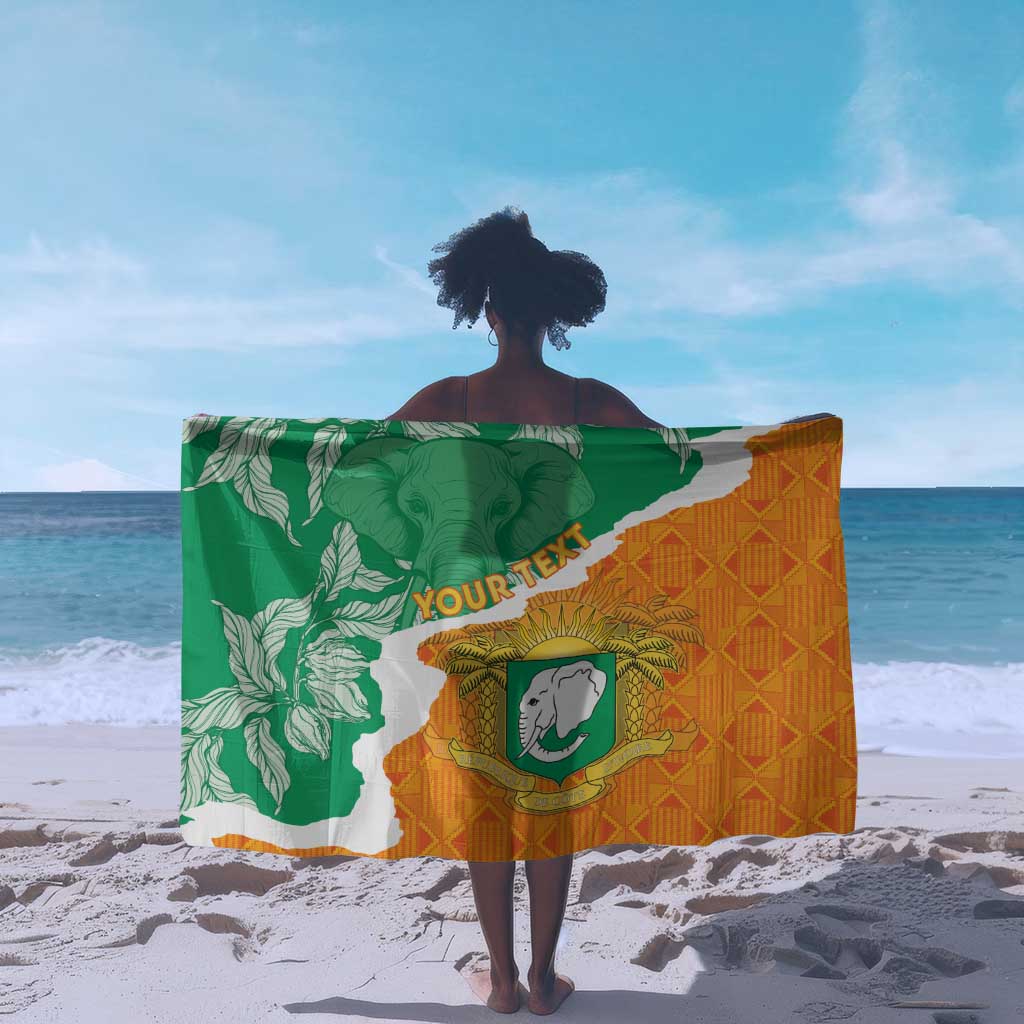 Personalized Afro Ivory Coast Sarong Coat Of Arms With Kente Pattern LT15