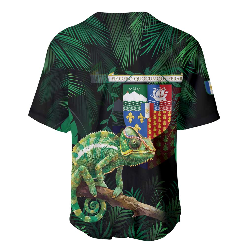 Reunion Island Baseball Jersey Furcifer Pardalis LT15