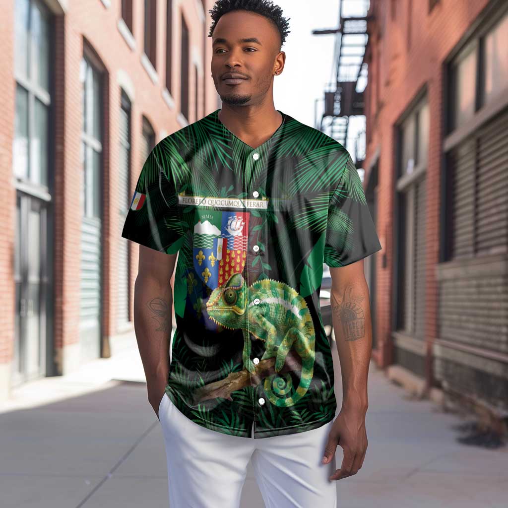 Reunion Island Baseball Jersey Furcifer Pardalis LT15