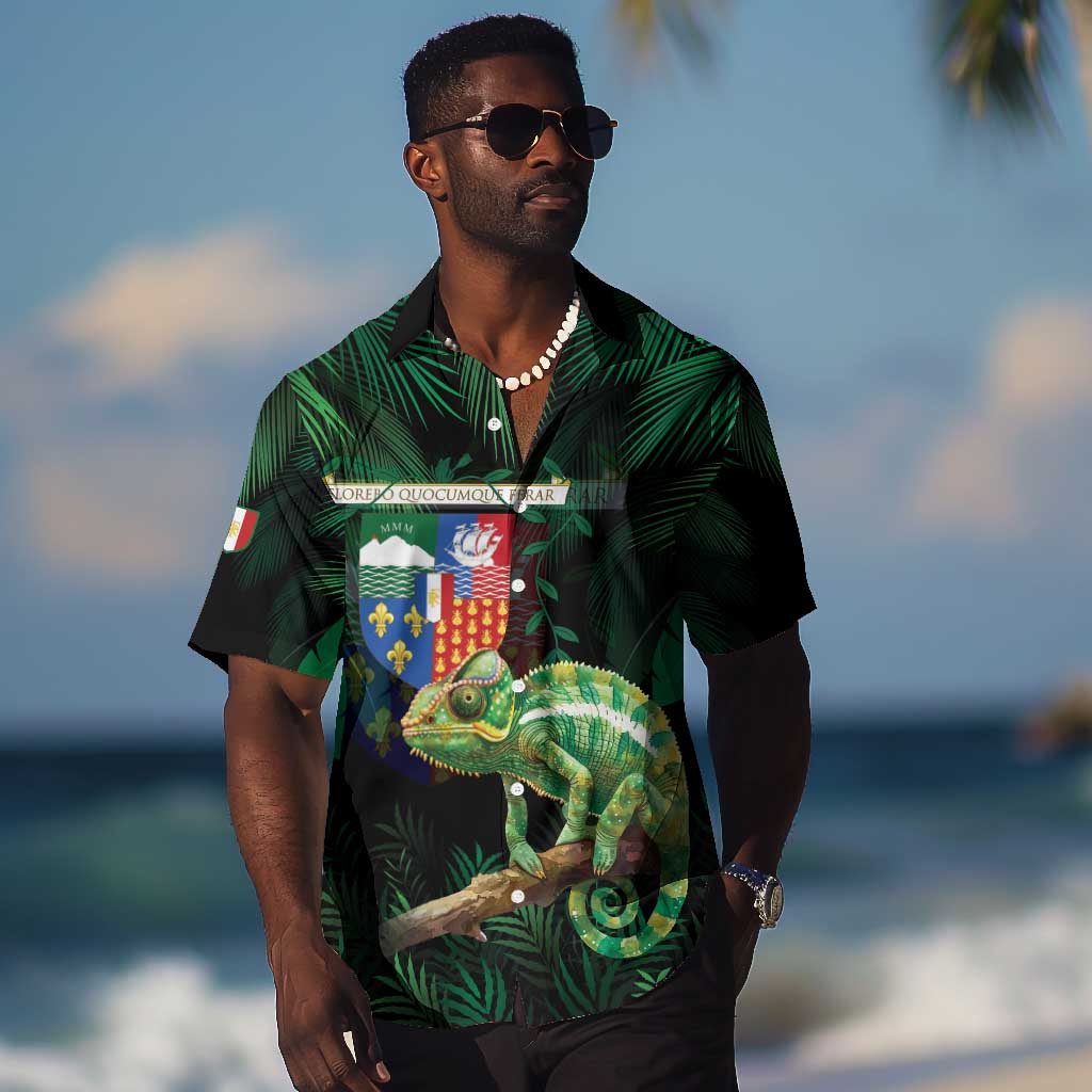 Reunion Island Hawaiian Shirt Furcifer Pardalis LT15