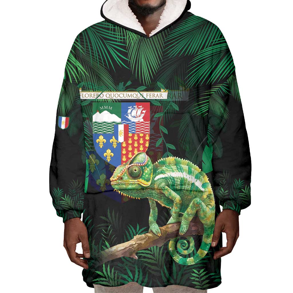 Reunion Island Wearable Blanket Hoodie Furcifer Pardalis LT15