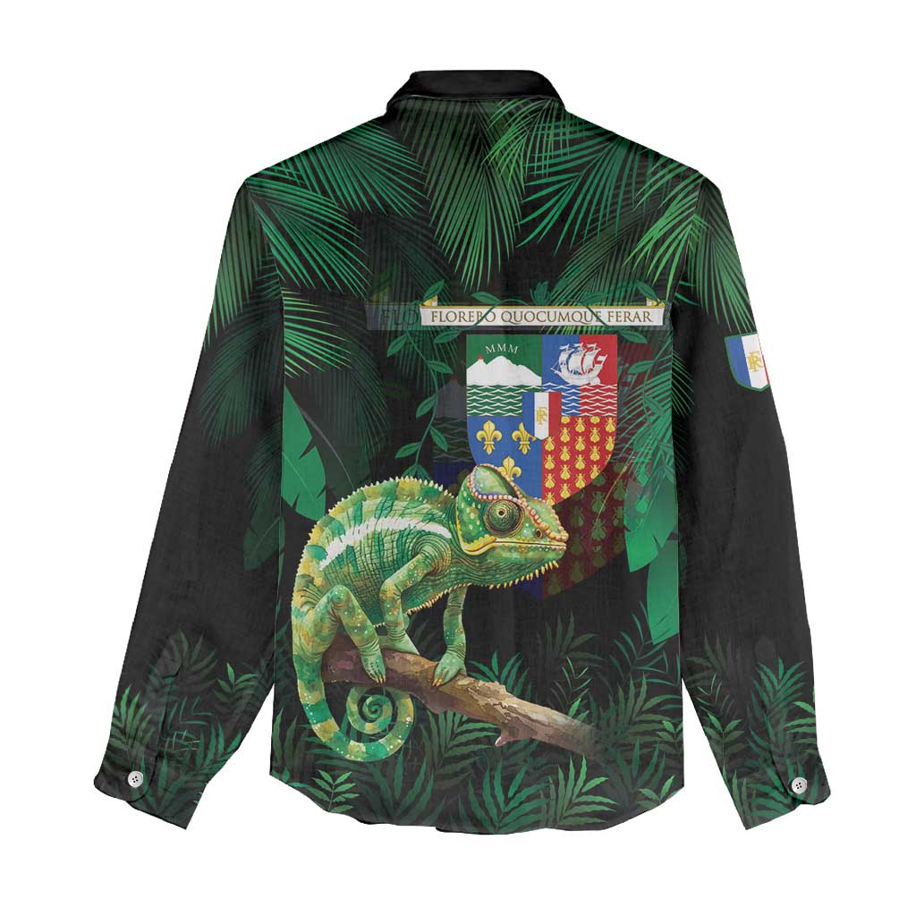 Reunion Island Women Casual Shirt Furcifer Pardalis LT15