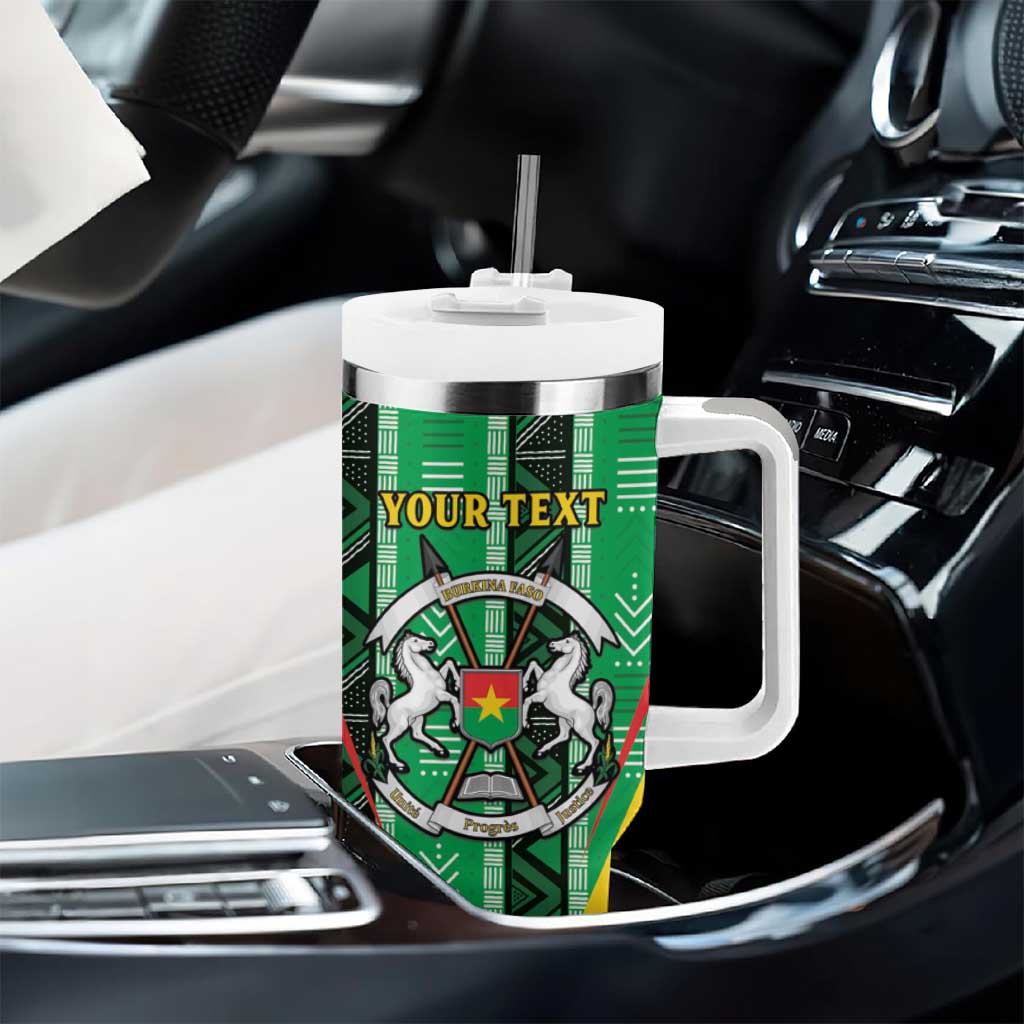 Personalised Afro Burkina Faso Tumbler With Handle Coat Of Arms With Rose LT15