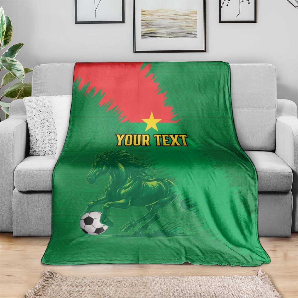 Burkina Faso Football Custom Blanket Go Stallions LT15