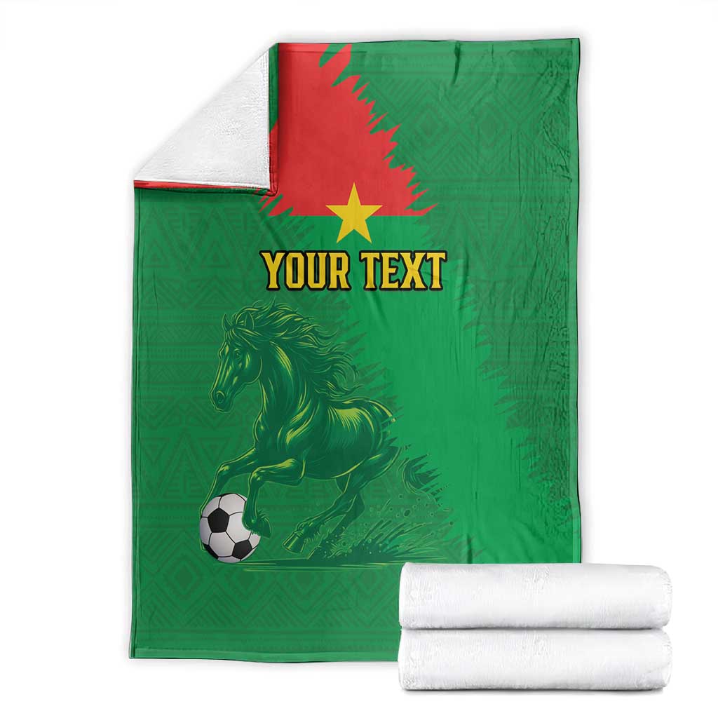 Burkina Faso Football Custom Blanket Go Stallions LT15